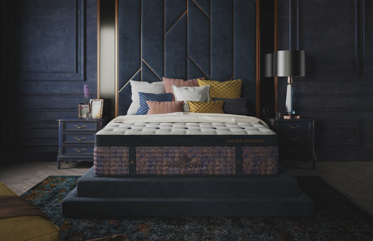 Close-up detail of a Kingsdown Crown Imperial mattress
