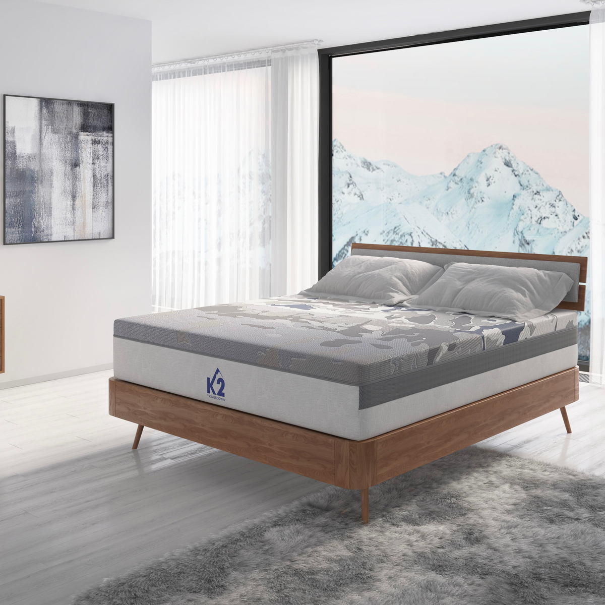 Kingsdown K2 mattress styled in a US bedroom